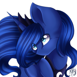 Size: 1024x1024 | Tagged: safe, artist:prettyshinegp, artist:sketchyhowl, imported from derpibooru, princess luna, pony, female, simple background, solo, transparent background