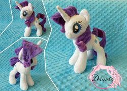 Size: 3040x2160 | Tagged: safe, artist:dixierarity, imported from derpibooru, rarity, pony, handmade, irl, minky, photo, plushie