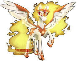 Size: 1018x807 | Tagged: safe, artist:celestial-biohazard, imported from derpibooru, daybreaker, alicorn, pony, a royal problem, female, grin, raised hoof, simple background, smiling, solo, spread wings, transparent background, wings