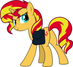 Size: 1857x1710 | Tagged: safe, artist:frownfactory, imported from derpibooru, sunset shimmer, pony, unicorn, equestria girls, equestria girls (movie), .svg available, butt, female, horn, mare, plot, saddle bag, simple background, solo, svg, transparent background, vector