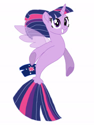 Size: 1536x2048 | Tagged: safe, artist:joshstacy, imported from derpibooru, twilight sparkle, seapony (g4), my little pony: the movie, adorkable, cute, dork, female, mare, seaponified, seapony twilight, simple background, solo, species swap, twiabetes, white background