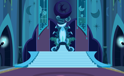 Size: 7456x4557 | Tagged: safe, artist:drakizora, imported from derpibooru, .svg available, absurd resolution, alternate timeline, background, banner, nightmare takeover timeline, no pony, throne, throne room, vector