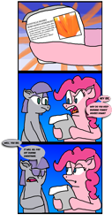 Size: 681x1340 | Tagged: safe, artist:sneshneeorfa, imported from derpibooru, maud pie, pinkie pie, pony, breaking news, coal, comic, fire