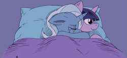 Size: 595x274 | Tagged: safe, artist:joey darkmeat, imported from derpibooru, trixie, twilight sparkle, pony, unicorn, crying, female, lesbian, life size, mare, plushie, shipping, twixie