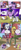 Size: 3000x7304 | Tagged: safe, artist:perfectblue97, imported from derpibooru, applejack, fluttershy, rarity, twilight sparkle, earth pony, pegasus, pony, unicorn, comic:shadows of the past, absurd resolution, apple, apple tree, barn, comic, cornfield, food, haystack, sweet apple acres, tree, unicorn twilight, vulgar, well