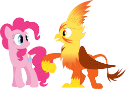 Size: 3581x2517 | Tagged: safe, artist:porygon2z, imported from derpibooru, pinkie pie, oc, griffon