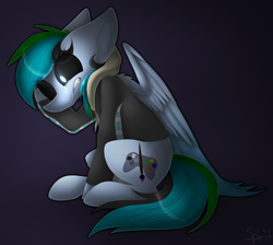 Size: 1936x1737 | Tagged: safe, artist:spirit-1, imported from derpibooru, oc, oc only, pegasus, pony, black sclera, clothes, crying, female, hoodie, mare, sitting, solo