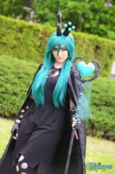 Size: 570x860 | Tagged: safe, artist:kaihyakuya, imported from derpibooru, queen chrysalis, human, clothes, cosplay, costume, irl, irl human, photo