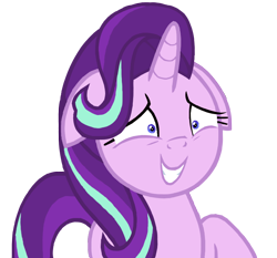 Size: 776x724 | Tagged: safe, artist:iamsheila, imported from derpibooru, starlight glimmer, pony, unicorn, no second prances, awkward smile, female, floppy ears, simple background, smiling, solo, transparent background, vector