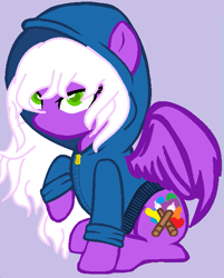 Size: 517x642 | Tagged: safe, artist:rainbow3838838, imported from derpibooru, oc, oc only, pegasus, pony, clothes, hoodie