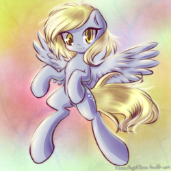 Size: 2000x2000 | Tagged: safe, artist:chaosangeldesu, imported from derpibooru, derpy hooves, pegasus, pony, female, looking at you, mare, smiling, solo