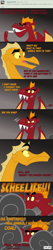 Size: 670x3181 | Tagged: safe, artist:queencold, imported from derpibooru, garble, oc, oc:caldera, dragon, ask caldera, ask, comic, dialogue, dragon oc, dragoness, duo, female, male, mother, mother and son, smoke, sniffing, swearing, sweat, sweatdrop, teenaged dragon, tumblr, vulgar