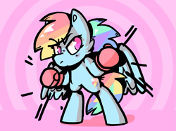 Size: 2897x2163 | Tagged: source needed, safe, imported from derpibooru, rainbow dash, pegasus, pony, bipedal, boxing gloves, female, mare, solo, standing, wings