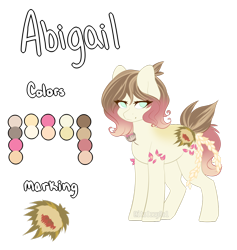 Size: 1024x1079 | Tagged: safe, artist:itsizzybel, imported from derpibooru, oc, oc only, oc:abigail, original species, pony, female, mare, reference sheet, solo, tea leaf pony