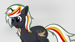 Size: 2560x1440 | Tagged: safe, artist:red-rd, imported from derpibooru, oc, oc only, oc:velvet remedy, pony, unicorn, fallout equestria, female, mare, simple background, solo