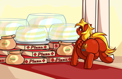 Size: 2974x1932 | Tagged: safe, artist:graphenescloset, imported from derpibooru, oc, oc only, oc:chrisphoenix, oc:livid lotus, pony, belly, big belly, burger, cake, chubby, fat, food, hay burger, phoenix pony, pizza, sequence, solo, story included, the ass was fat, this will end in heartburn, this will end in weight gain