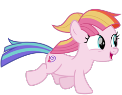 Size: 2300x1800 | Tagged: safe, artist:cheezedoodle96, imported from derpibooru, toola roola, earth pony, pony, fame and misfortune, .svg available, cute, female, filly, juxtaposition bait, playing, roolabetes, running, simple background, solo, svg, transparent background, vector, windswept mane