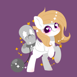 Size: 1024x1024 | Tagged: safe, artist:snow angel, imported from derpibooru, oc, oc only, oc:winter sparkle, pegasus, pony, chibi, female, heart eyes, mare, rearing, solo, wingding eyes