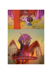 Size: 3541x5016 | Tagged: safe, artist:gashiboka, imported from derpibooru, twilight sparkle, oc, oc:brotonia, alicorn, pony, comic:recall the time of no return, comic, fake twilight, high res, twilight sparkle (alicorn), zygon