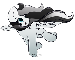 Size: 1024x811 | Tagged: safe, artist:mindlesssketching, imported from derpibooru, oc, oc only, oc:tuuko, pegasus, pony, female, flying, mare, simple background, solo, transparent background