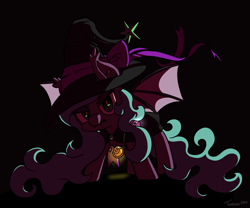 Size: 1200x1000 | Tagged: safe, artist:tehflah, imported from derpibooru, oc, oc only, oc:wicked ways, bat pony, pony, hat, solo, witch