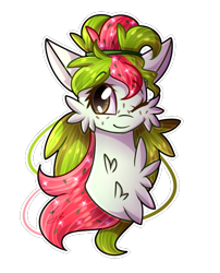 Size: 500x619 | Tagged: safe, artist:soundwavepie, imported from derpibooru, oc, oc only, oc:watermelana, pony, bust, chest fluff, fluffy, freckles, looking at you, solo