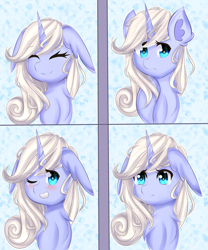 Size: 5000x6000 | Tagged: safe, artist:shimayaeiko, imported from derpibooru, oc, oc only, oc:moonbow, pony, unicorn, absurd resolution, blushing, crying, cute, embarrassed, expressions, floppy ears, happy, sad, solo, worried, ych result