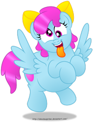 Size: 1024x1346 | Tagged: safe, artist:aleximusprime, imported from derpibooru, oc, oc only, oc:bubble bounce, pegasus, pony, derp, fat, silly, silly face, silly pony, simple background, solo, tongue out, transparent background