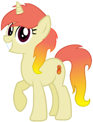 Size: 4250x5600 | Tagged: safe, artist:xboomdiersx, imported from derpibooru, oc, oc only, oc:sizzling cerise, pony, unicorn, absurd resolution, female, mare, raised hoof, simple background, smiling, solo, transparent background