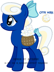Size: 410x546 | Tagged: safe, artist:petraea, imported from derpibooru, oc, oc only, oc:moon bloom, earth pony, pony, basket, bow, female, flower, hair bow, mare, saddle basket, simple background, solo, tail bow, transparent background, vector