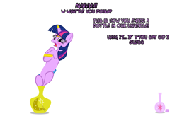Size: 1050x690 | Tagged: safe, artist:navitaserussirus, imported from derpibooru, trixie, twilight sparkle, genie, pony, unicorn, asktwixiegenies, cropped, female, lesbian, mare, self ponidox, selfcest, shipping, suction, twixie, twolight, unicorn twilight