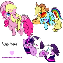 Size: 894x894 | Tagged: safe, artist:navitaserussirus, imported from derpibooru, applejack, fluttershy, pinkie pie, rainbow dash, rarity, twilight sparkle, pony, appledash, female, flutterpie, lesbian, rarilight, shipping