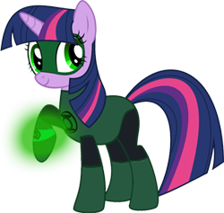 Size: 325x308 | Tagged: safe, artist:gojihunter31, imported from derpibooru, twilight sparkle, pony, unicorn, female, green lantern, mare, raised hoof, simple background, solo, transparent background, vector