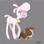 Size: 1024x1024 | Tagged: safe, artist:wubsum8598, imported from derpibooru, pom lamb, dog, lamb, sheep, them's fightin' herds, bell, bell collar, collar, community related, digital art, female, gray background, pom (tfh), puppy, sheep dog, simple background, standing