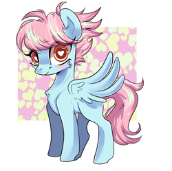 Size: 2257x2249 | Tagged: safe, artist:peachesandcreamated, imported from derpibooru, oc, oc only, unnamed oc, pegasus, pony, female, heart eyes, mare, solo, wingding eyes