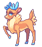 Size: 83x93 | Tagged: safe, artist:noscium, imported from derpibooru, velvet reindeer, deer, reindeer, them's fightin' herds, digital art, female, pixel art, simple background, solo, transparent background, velvet (tfh)