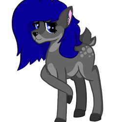 Size: 1000x1000 | Tagged: safe, artist:legendoflink, imported from derpibooru, oc, oc only, oc:stargazer, deer, pony, cute, doe, monochrome, shading, simple background, solo, transparent background