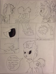 Size: 2448x3264 | Tagged: safe, artist:emenarartstudios, imported from derpibooru, rainbow dash, twilight sparkle, alicorn, pony, comic, ponified, shadow the hedgehog, sonic the hedgehog, sonic the hedgehog (series), traditional art, twilight sparkle (alicorn)