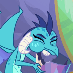 Size: 451x451 | Tagged: safe, imported from derpibooru, screencap, princess ember, dragon, triple threat, animated, aweeg*, chewing, dragons doing dragon things, eating, female, gif
