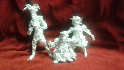 Size: 2560x1440 | Tagged: safe, artist:thefoilguy, imported from derpibooru, draggle, hydia, reeka, aluminum, foil, g1, hydia's family, irl, photo, sculpture, traditional art, witch