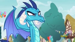 Size: 1024x572 | Tagged: safe, imported from derpibooru, screencap, princess ember, dragon, triple threat, uncomfortable