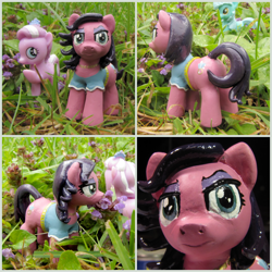 Size: 1300x1300 | Tagged: safe, artist:soobel, imported from derpibooru, diamond tiara, spoiled rich, pony, blindbag size, cute, figurine, parent:diamond tiara, polymer clay, sculpture, spoiled cute, spoiled milk, traditional art