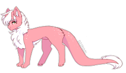 Size: 2600x1500 | Tagged: safe, artist:plnetfawn, imported from derpibooru, oc, oc only, oc:alo equus, hybrid, chest fluff, horns, long tail, male, paws, solo, stallion