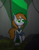 Size: 2550x3300 | Tagged: safe, artist:skyflys, imported from derpibooru, oc, oc only, oc:littlepip, pony, unicorn, fallout equestria, cave, chains, clothes, colored pupils, cute, fanfic, fanfic art, female, grass, hooves, horn, jumpsuit, looking away, looking sideways, mare, pipbuck, raised hoof, solo, vault suit