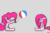 Size: 1200x800 | Tagged: safe, artist:genericmlp, imported from derpibooru, pinkie pie, pony, animated, ball, duality, female, gif, pinkamena diane pie, self ponidox, unamused