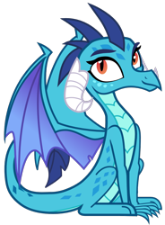 Size: 884x1199 | Tagged: safe, artist:sonofaskywalker, imported from derpibooru, princess ember, dragon, triple threat, behaving like a bird, cute, dragoness, emberbetes, female, simple background, sitting, smiling, solo, transparent background, vector