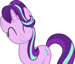 Size: 7578x6496 | Tagged: safe, artist:paganmuffin, imported from derpibooru, starlight glimmer, pony, unicorn, triple threat, absurd resolution, cute, eyes closed, female, glimmerbetes, mare, simple background, smiling, solo, transparent background, vector