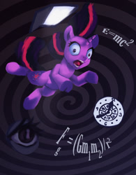 Size: 1172x1500 | Tagged: safe, artist:egn, imported from derpibooru, twilight sparkle, pony, atg 2017, clock, equestria daily exclusive, falling, female, math, newbie artist training grounds, solo