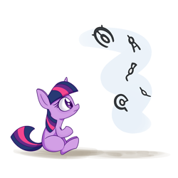 Size: 1200x1200 | Tagged: safe, artist:heir-of-rick, imported from derpibooru, twilight sparkle, pony, unown, atg 2017, crossover, equestria daily exclusive, female, filly, filly twilight sparkle, newbie artist training grounds, pokémon, simple background, solo, younger