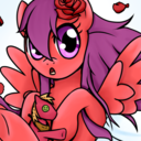 Size: 128x128 | Tagged: dead source, safe, artist:bakaishere, derpibooru exclusive, imported from derpibooru, big macintosh, oc, oc only, oc:berry sweet, pegasus, pony, female, hair over one eye, hoof hold, looking at you, mare, picture for breezies, plushie, simple background, solo, white background